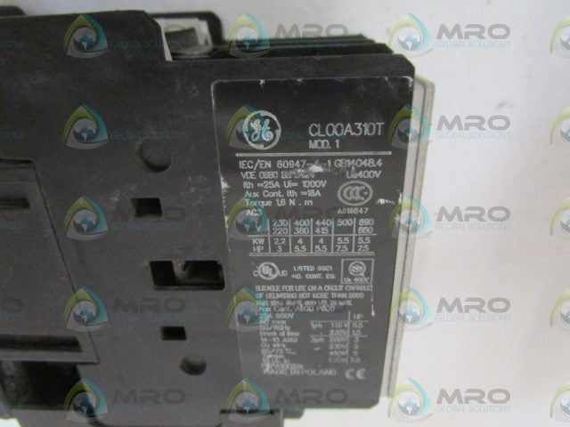 GENERAL ELECTRIC CONTACTOR/MODULE  CL00A310T W/ GPF1L02AA *USED*