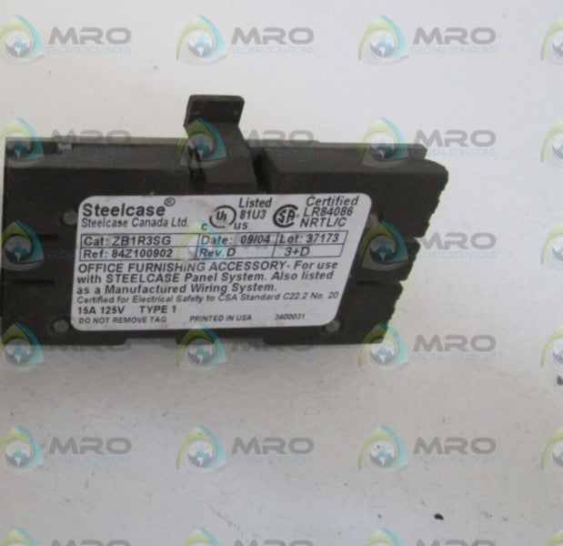 STEELCASE RECEPTACLE ZB1R3SG  UNMP