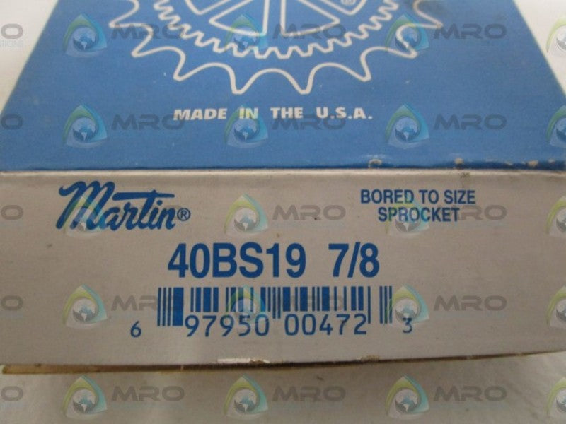 MARTIN 40BS19 SPROCKET 7/8" *NEW IN BOX*