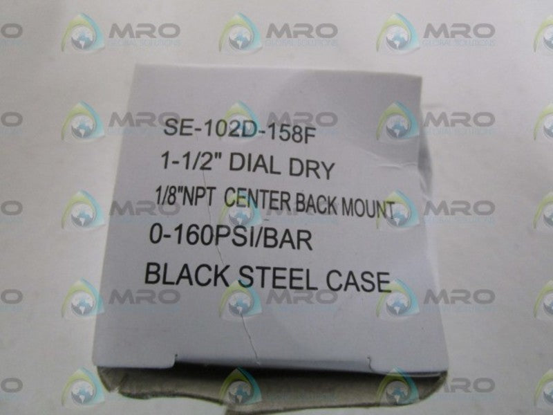 INDUSTRIAL MRO SE-102D-158F PRESSURE GAUGE 0-160PSI *NEW IN BOX*