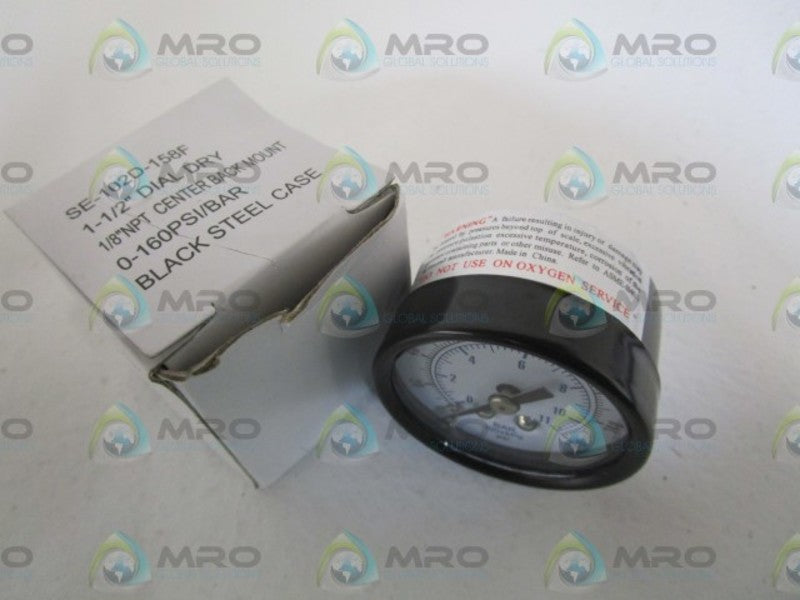 INDUSTRIAL MRO SE-102D-158F PRESSURE GAUGE 0-160PSI *NEW IN BOX*