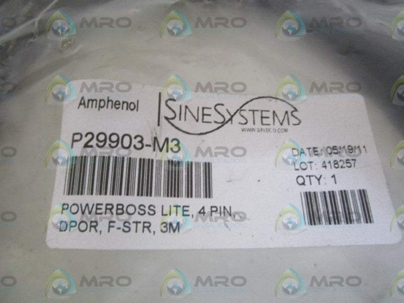AMPHENOL POWERBOSS CONNECTOR P29903-M3 * NEW IN FACTORY BAG *