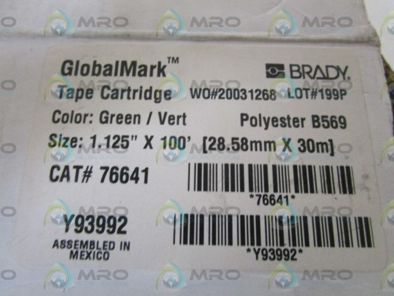 BRADY GREEN TAPE 76641  NSMP