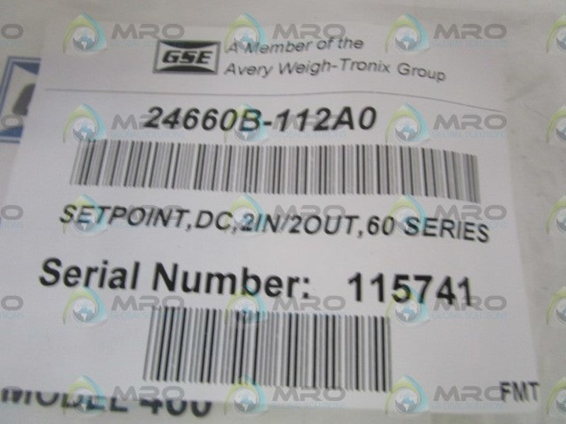 GSE SETPOINT,DC,2IN/2OUT, 60SERIES 420924-36584 *NEW IN BAG*