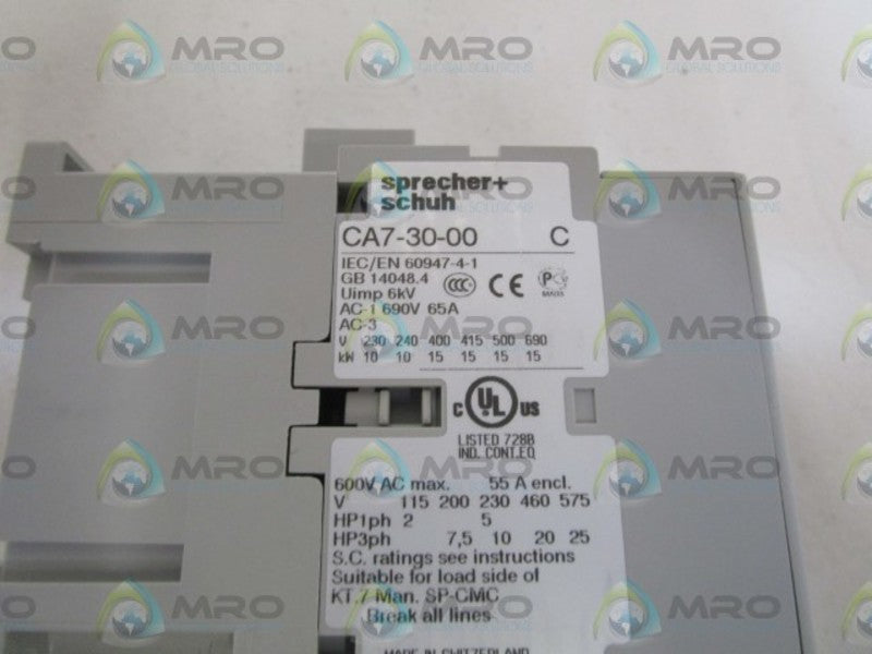 SPRECHER+SCHUH 110/120V CONTACTOR CA7-30-10-120 SER.C *NEW IN BOX*