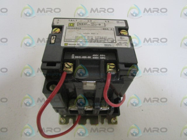 SQUARE D SIZE 0 200/230V 460/575V STARTER  8536SBG2 *USED*