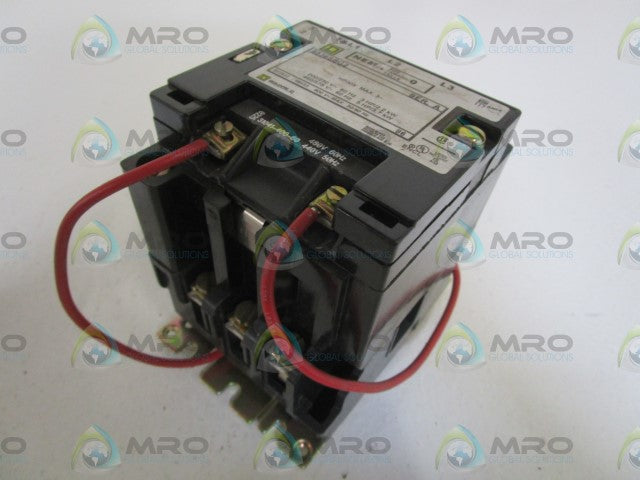 SQUARE D SIZE 0 200/230V 460/575V STARTER  8536SBG2 *USED*