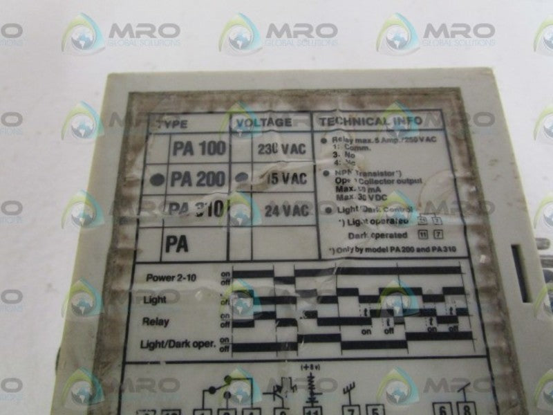 TELCO 115VAC OPTO AMPLIFIER PA200 UNMP