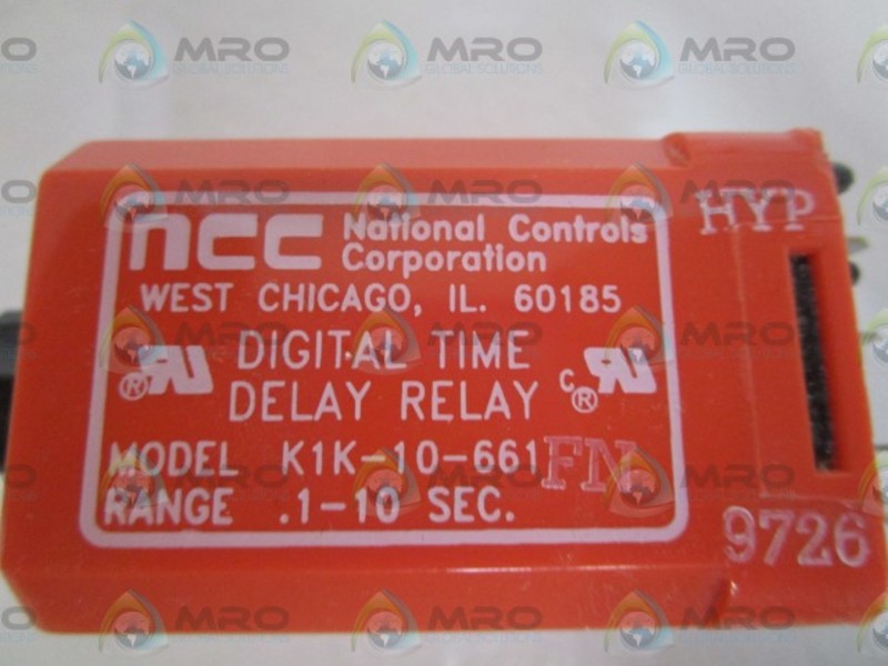 NCC .1-10SEC DIGITAL TIME DELAY RELAY K1K-00010-661 *NEW IN BOX*
