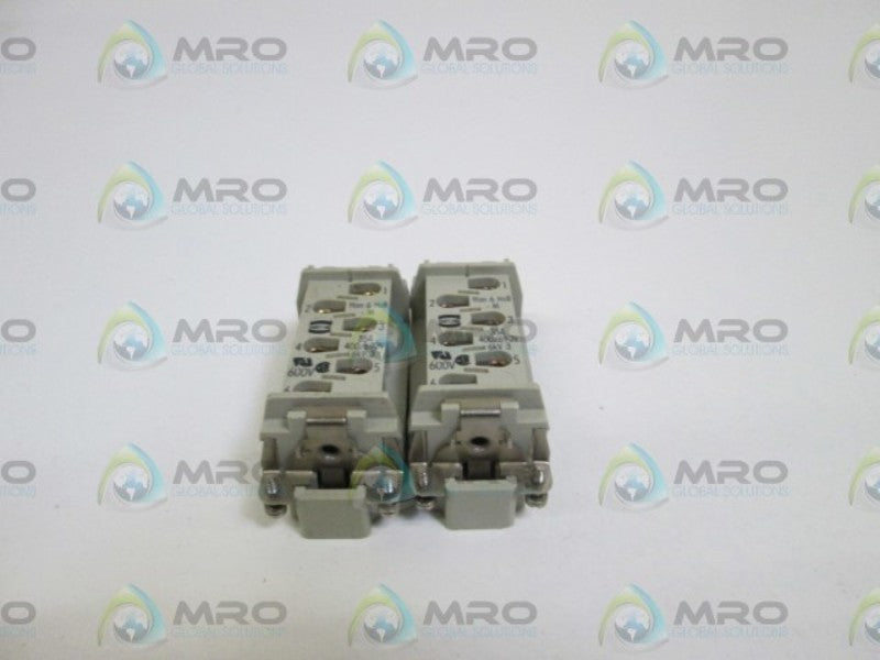 LOT OF 2 HARTING CONNECTOR Han 6 HsB *USED*