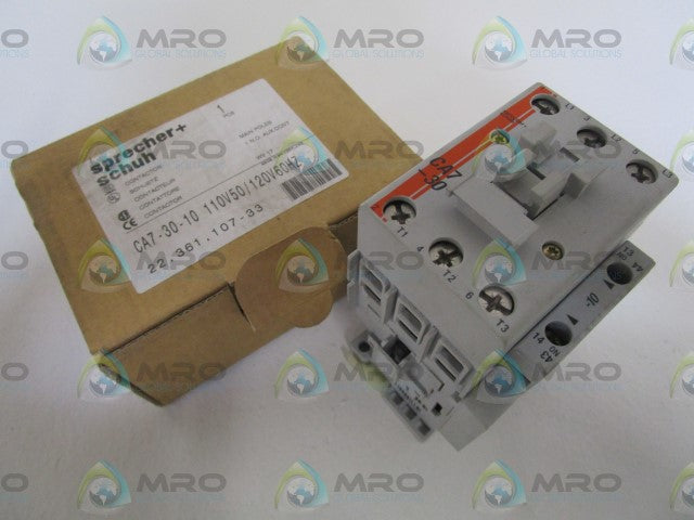 SPRECHER+SCHUH 110V50/120V60HZ CONTACTOR CA7-30-10 *NEW IN BOX*