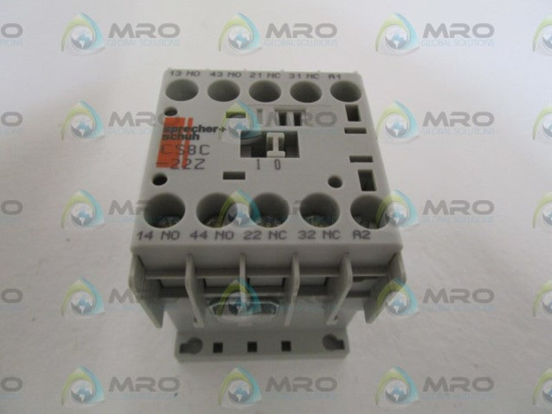 SPRECHER+SCHUH 24VDC CONTROL RELAY CS8C-22Z-24D  SER. B*NEW IN BOX*