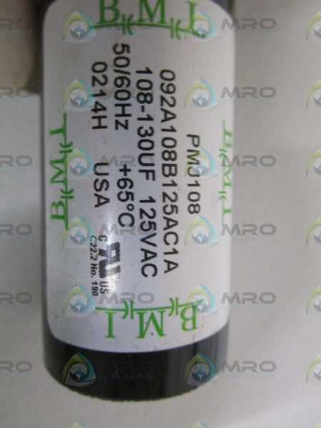 BMI 125VAC CAPACITOR PMJ108-1  NSMP