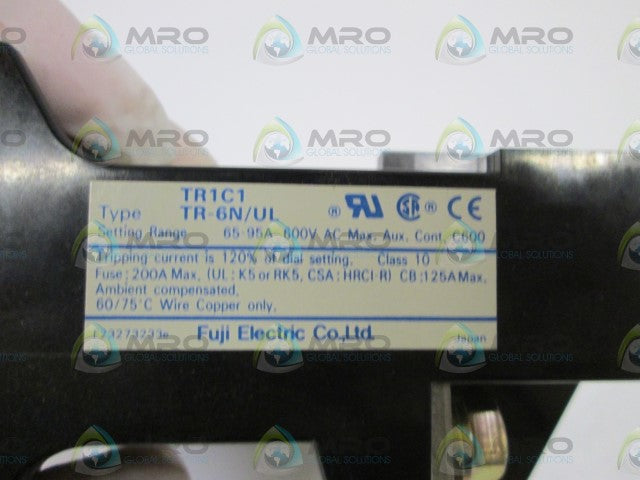 FUJI ELECTRIC THERMAL OVERLOAD RELAY TR-6N/UL *NEW IN BOX*