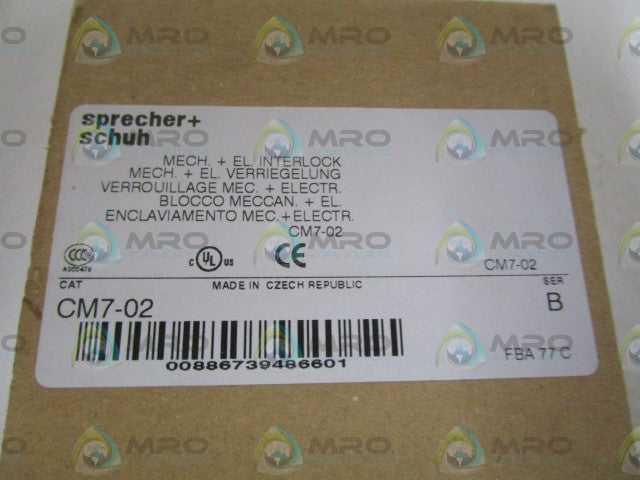 SPRECHER+SCHUH MECH. + EL. INTERLOCK CM7-02 SER. B *NEW IN BOX*