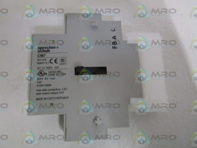 SPRECHER+SCHUH MECH. + EL. INTERLOCK CM7-02 SER. B *NEW IN BOX*