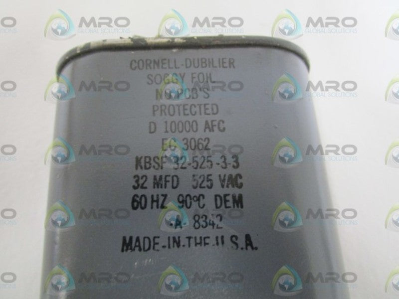CORNELL-DUBILIER 525VAC CAPACITOR KBSF-32-525-3-3  UNMP