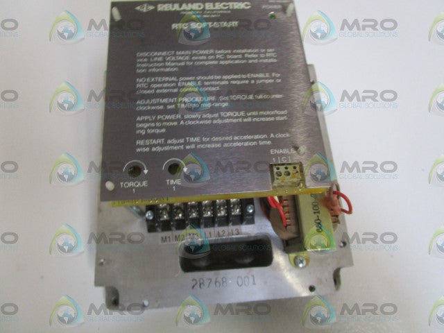 REULAND ELECTRIC RTC-025-246-DNO-E RTC SOFT-START CONTROL 460V 7.5HP *USED*