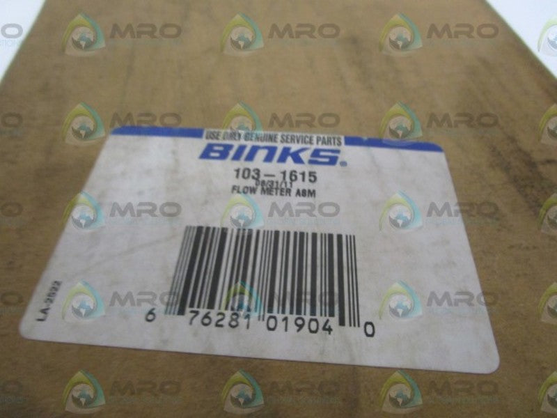 BINKS FLOW METER ASSEMBLY 103-1615 * FACTORY SEALED *