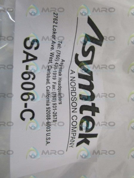 ASYMTEK RECEIVER W/ CLEAR TUBE NOZZLE ASSEMBLY SA-606-C  NSMP