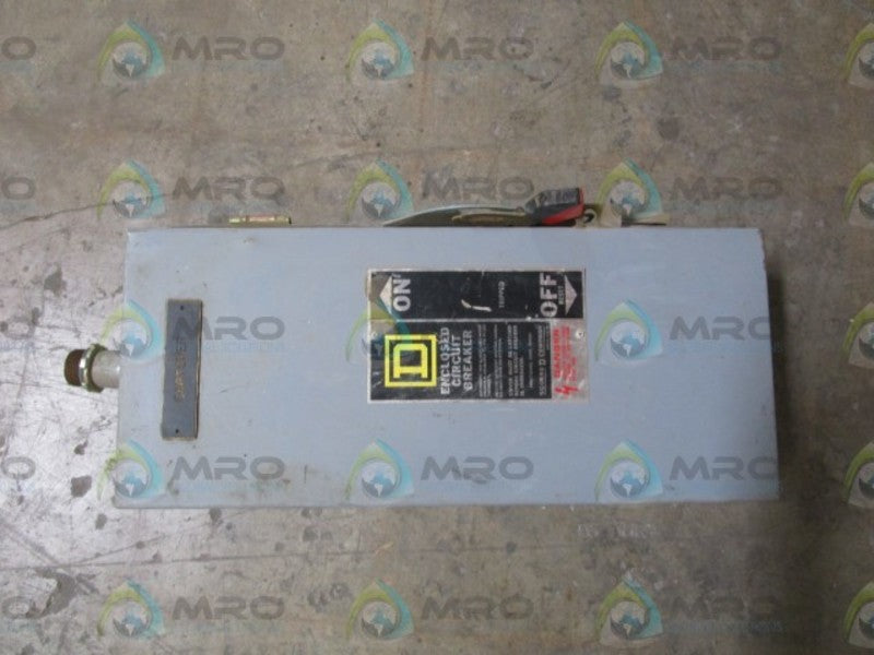SQUARE D CIRCUIT BREAKER ENCLOSURE FA-100-AWK *USED*
