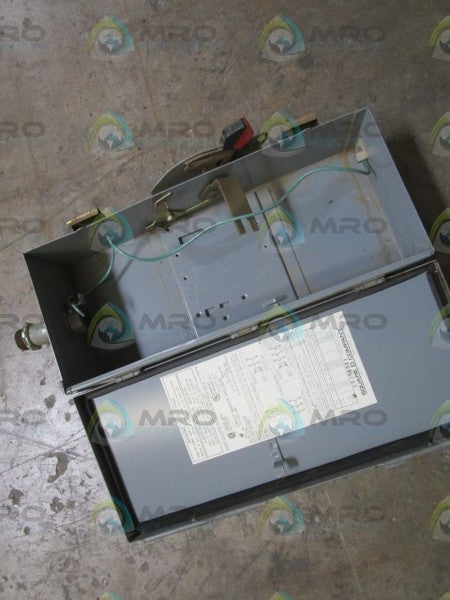 SQUARE D CIRCUIT BREAKER ENCLOSURE FA-100-AWK *USED*