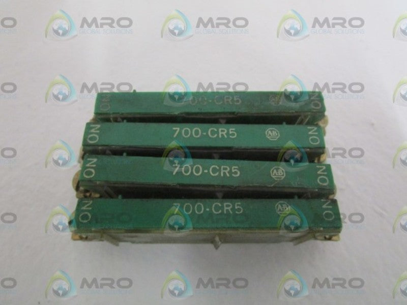 LOT OF 4 ALLEN BRADLEY CONTACT CARTRIDGE 700-CR5 *USED*