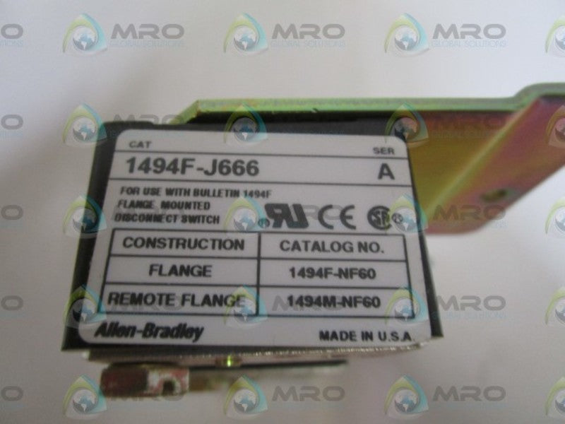 ALLEN BRADLEY ADAPTER PLATE KIT 1494F-J666 SER. A (AS PICTURED)  NSMP