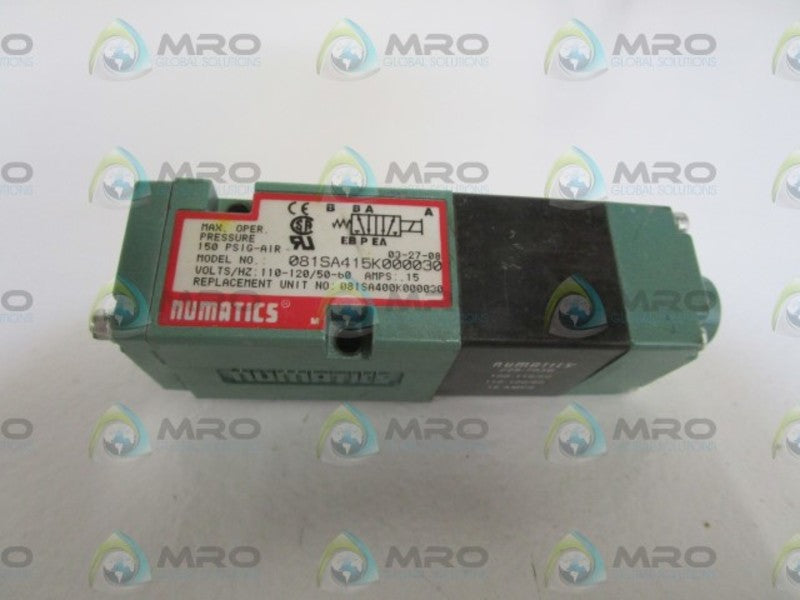 NUMATICS SOLENOID VALVE 081SA415K000030  UNMP