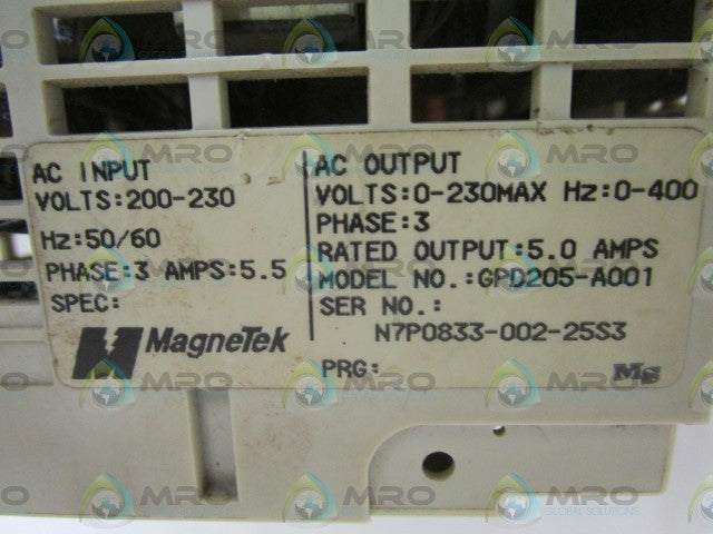MAGNETEK AC DRIVE GPD205-A001 *USED*