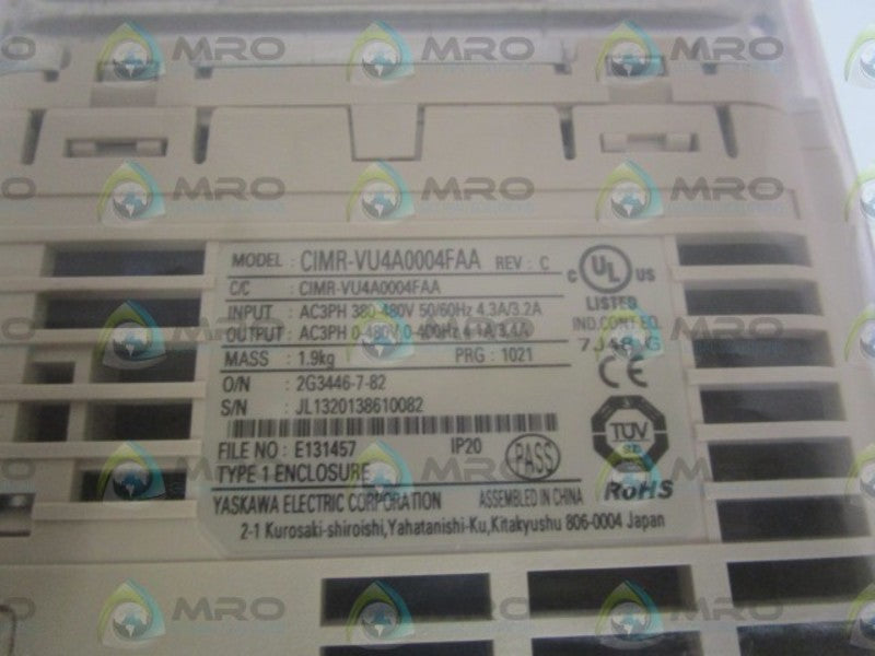 YASKAWA AC DRIVE CIMR-VU4A0004FAA *NEW IN BOX*