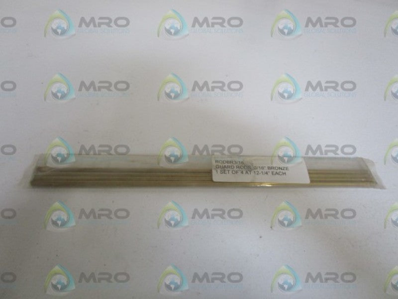 INDUSTRIAL MRO RODBR3/16 LOT OF 4 GUARD RODS AT 12-1/4"(EACH) * NEW IN BAG *