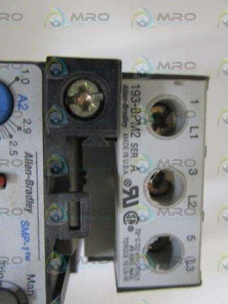 ALLEN BRADLEY (1.0-2.9A) 193-A2D1 SER. A W/ 193-BPM2 SER.A  UNMP