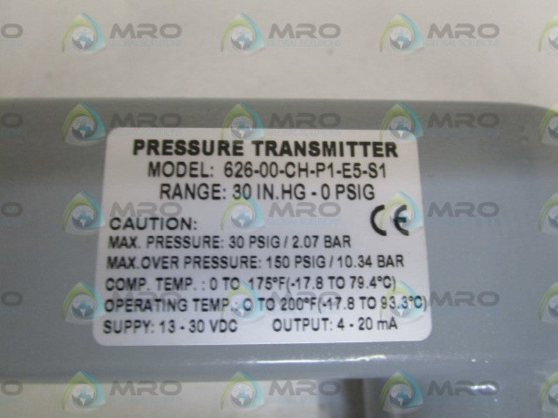 DWYER 30IN. HG-0PSIG 626-00-CH-P1-E5-S1 (MISSING COVER)  NSMP