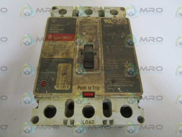 WESTINGHOUSE HMCP100R3 CIRCUIT BREAKER *USED*