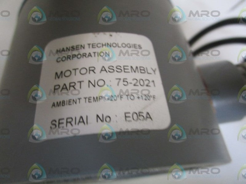 HANSEN MOTOR ASSEMBLY 75-2021 W/ VA-7202-1001 *USED*