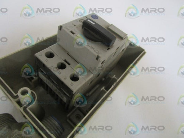 ALLEN BRADLEY 2.5-4.0A CIRCUIT BREAKER w/ ENCLOSURE 140M-C2E-B40 SER.B  UNMP
