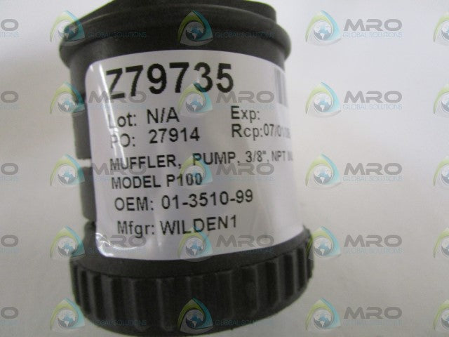 WILDEN 3/8" MODEL P100 PUMP MUFFLER 01-3510-99 *NEW NO BOX*