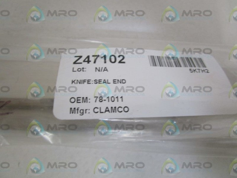 LOT OF 2 CLAMCO KNIFE:SEAL END 78-1011 *NEW IN BAG*