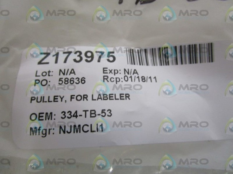 NJMCLI PULLEY 334-TB-53 *NEW IN BAG*