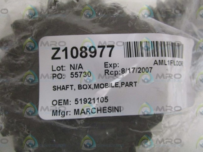 LOT OF 2 MARCHESINI SHAFT 51921105 *NEW IN BAG*