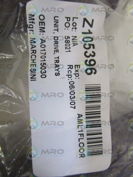 LOT OF 2 MARCHESINI UNIT,DRIVE,TRAYS A017015030 *NEW IN BAG*