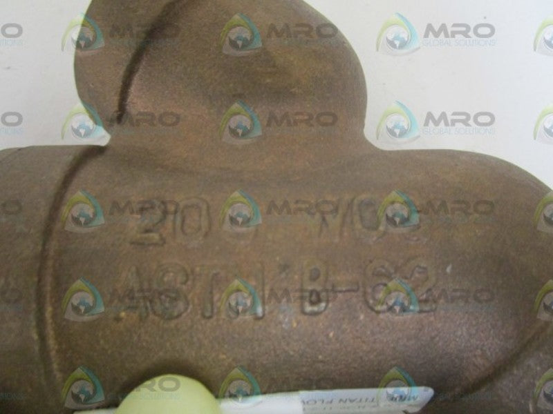 TITAN FLOW CONTROL 1-1/2" STRAINER B-36-11/2-FCI-YS55-BZ *NEW NO BOX*
