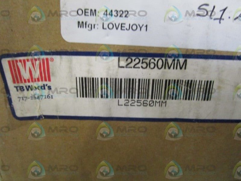 TBWOODS JAW COUPLING L22560MM *NEW IN BOX*