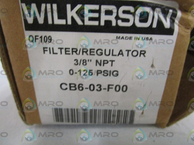 WILKERSON 3/8" FILTER/REGULATOR CB6-03-F00 (AS PICTURED) *NEW IN BOX*