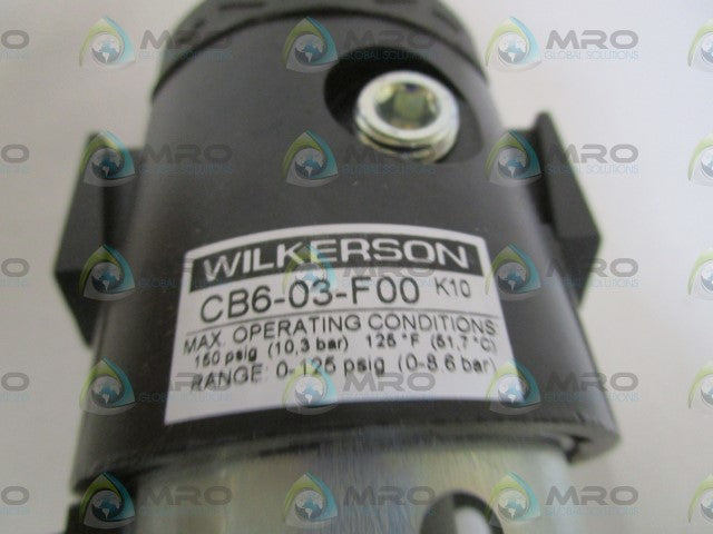 WILKERSON 3/8" FILTER/REGULATOR CB6-03-F00 (AS PICTURED) *NEW IN BOX*