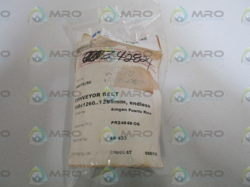 UHLMANN 108X1260 1285MM CONVEYOR BELT 075-580 *NEW IN BAG*