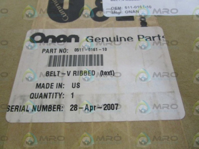 ONAN BELT-V RIBBED 0511-0161-10 * FACTORY SEALED *