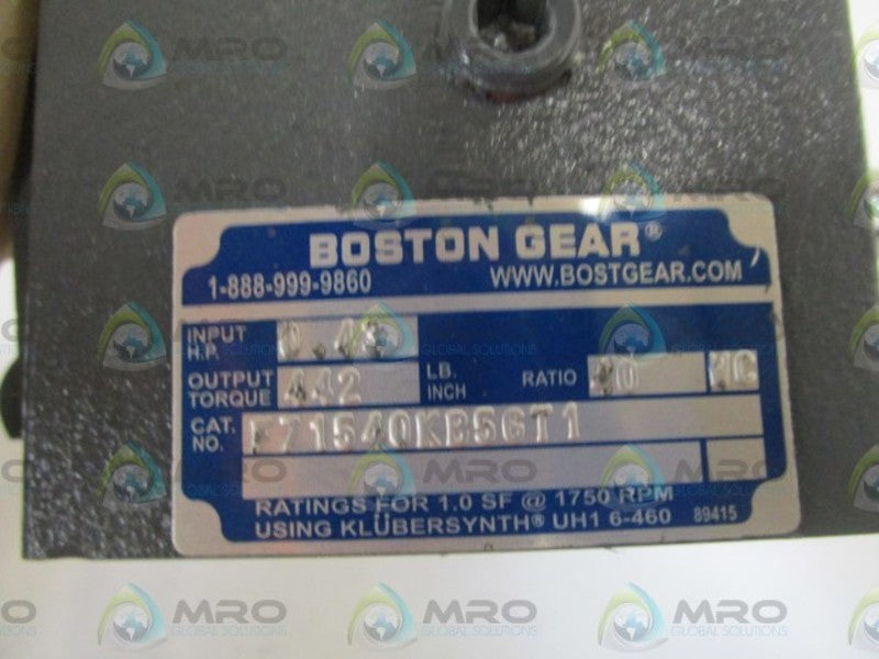 BOSTON GEAR SPEED REDUCER F71540KB5GT1  NSMP