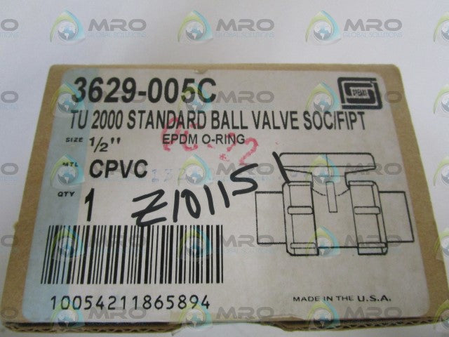 SPEARS 1/2" TU 2000 STANDARD BALL VALVE 3629-005C *NEW IN BOX*
